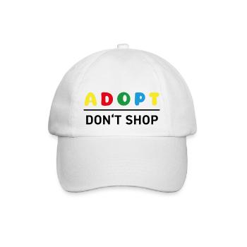 Farben Froh - Adopt Don't Shop - Baseballkappe - Weiß/Weiß - Vorne