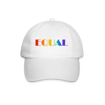 GLEICHER REGENBOGENTEXT - Baseballkappe - Weiß/Weiß - Vorne