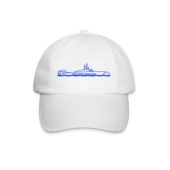 Aufgetauchtes U-Boot Wasseroberfläche Tauchgang - Baseballkappe - Weiß/Weiß - Vorne