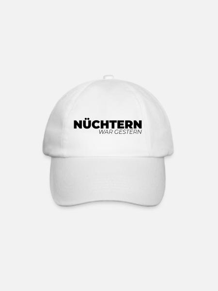 Nüchtern war gestern - Baseballkappe - Weiß/Weiß