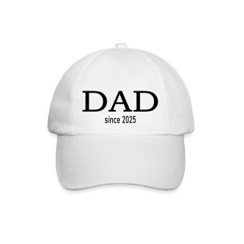 dad since 2025 - Baseballkappe - Weiß/Weiß - Vorne