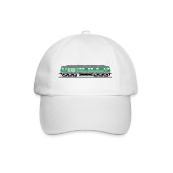 BR 130 Seite grün IC inter intercity Wismut - Baseballkappe - Weiß/Weiß - Vorne