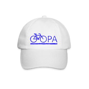 bester Opa Fahrrad Mountainbike Radeln Kritzeln - Baseballkappe - Weiß/Weiß - Vorne