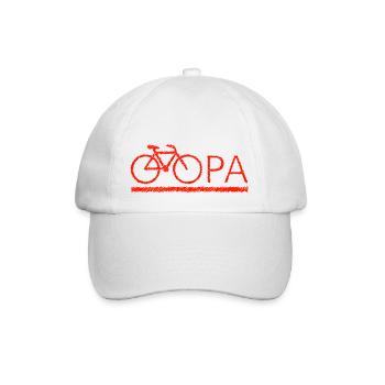 bester Opa Fahrrad Mountainbike Radeln Kritzeln - Baseballkappe - Weiß/Weiß - Vorne