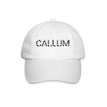 Callum name calumba - Baseballkappe - Weiß/Weiß - Vorne