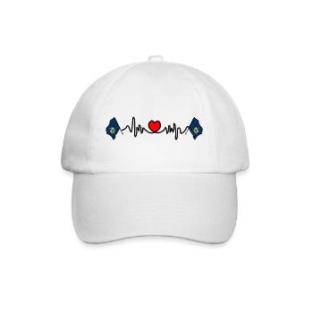 Herzfrequenz-Cardio für Vermont - Baseballkappe - Weiß/Weiß - Vorne