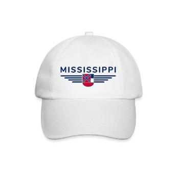 Mississippi Fan T-Shirt – Perfekt für Fans! - Baseballkappe - Weiß/Weiß - Vorne