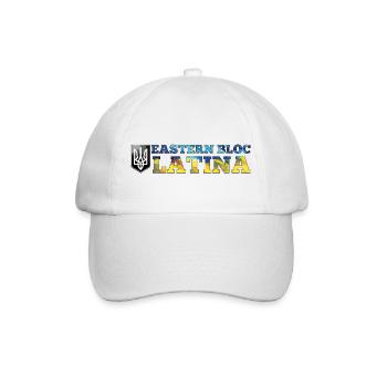 Ostblock Latina Ukrainerin Ukraine Geschenk - Baseballkappe - Weiß/Weiß - Vorne
