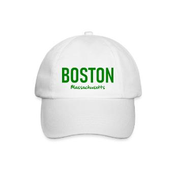 Boston Massachusetts - USA - United States America - Baseballkappe - Weiß/Weiß - Vorne