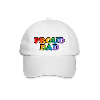 Stolzer Vater LGBTQ Stolz Eltern - Baseballkappe - Weiß/Weiß - Vorne