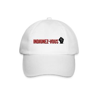 T-shirt Indignez-vous Stéphane Hessel Citoyen Enga - Baseballkappe - Weiß/Weiß - Vorne