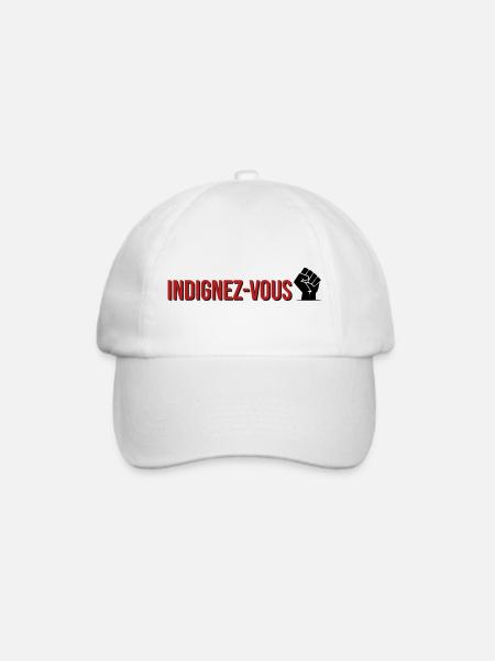 T-shirt Indignez-vous Stéphane Hessel Citoyen Enga - Baseballkappe - Weiß/Weiß