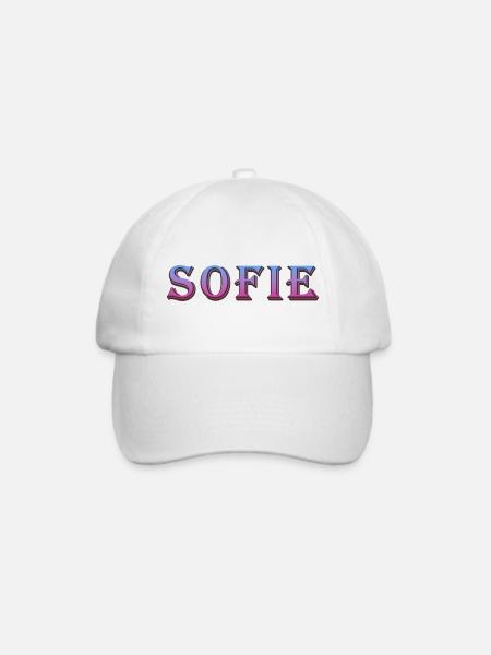 Farbenfroher 3D-Text mit Glitzereffekt - Baseballkappe - Weiß/Weiß