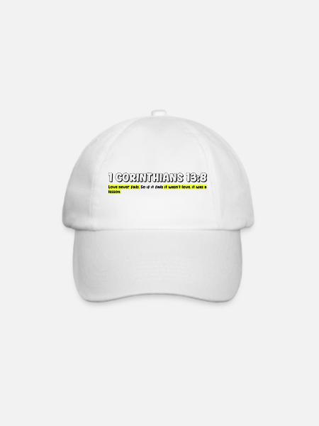 Inspirierende Liebe und christliches Zitat-Design - Baseballkappe - Weiß/Weiß