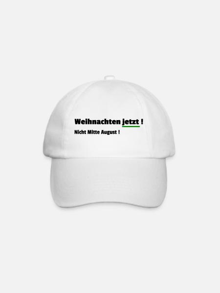 Weihnachten jetzt - Baseballkappe - Weiß/Weiß
