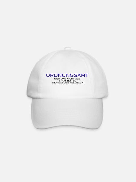 Ordnungsamt Sieh das als Feedback - Baseballkappe - Weiß/Weiß