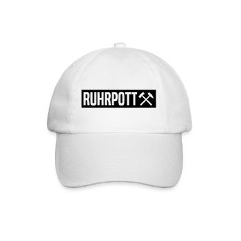 Ruhrpott - Ruhr Pott - Zeche - Zollverein - NRW - Baseballkappe - Weiß/Weiß - Vorne