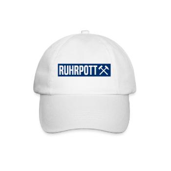 Ruhrpott - Ruhr Pott - Zeche - Zollverein - NRW - Baseballkappe - Weiß/Weiß - Vorne