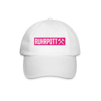 Ruhrpott - Ruhr Pott - Zeche - Zollverein - NRW - Baseballkappe - Weiß/Weiß - Vorne