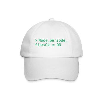 Geschäftszeitraum: langsames Laden, schneller Kaffee - Baseballkappe - Weiß/Weiß - Vorne