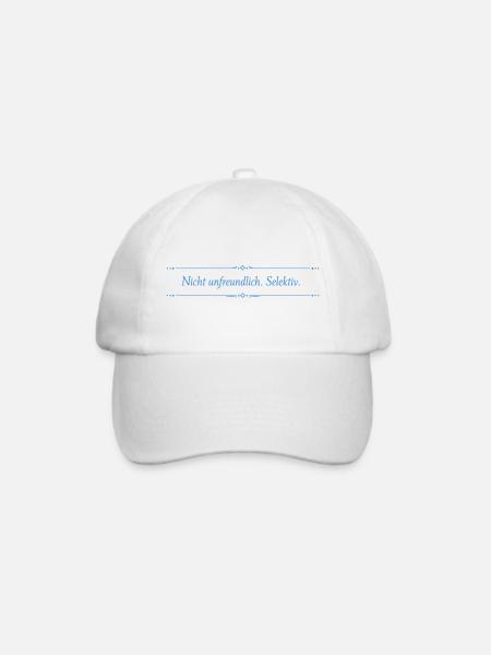 Nicht unfreundlich Selektiv Typo-Print - Baseballkappe - Weiß/Weiß