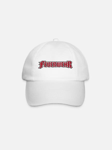 Feuerwerk Gothic Schriftzug - Baseballkappe - Weiß/Weiß