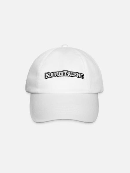 NaturTalent Schriftzug - Baseballkappe - Weiß/Weiß
