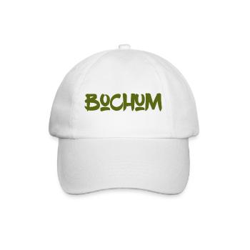 Bochum - Ruhrpott - Ruhr - Pott - Zeche - Kumpel - Baseballkappe - Weiß/Weiß - Vorne