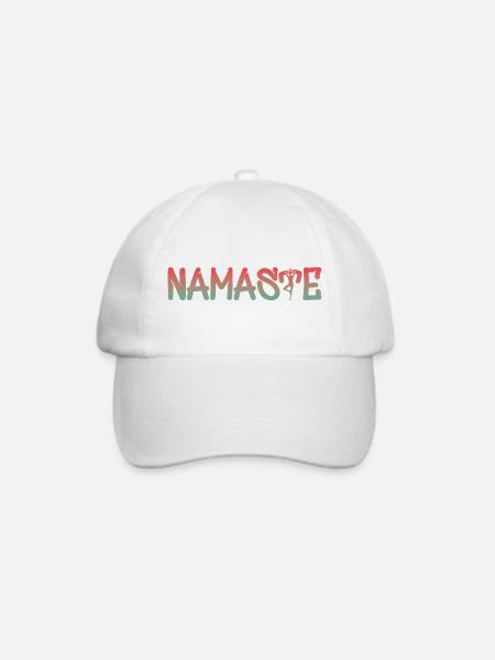 Namaste Yoga Shirt - Baseballkappe - Weiß/Weiß