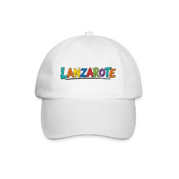 Lanzarote - Kanaren - Canary Islands - Spanien - Baseballkappe - Weiß/Weiß - Vorne