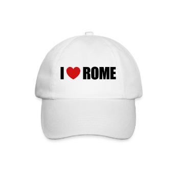 I love Rome - Baseballkappe - Weiß/Weiß - Vorne