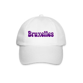 Brüsseler Purple Bubble Tippfehler - Baseballkappe - Weiß/Weiß - Vorne