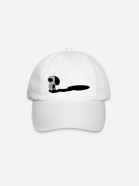 Pilzkopf - Baseballkappe - Weiß/Weiß