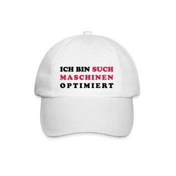 Suchmaschine SEO - Baseballkappe - Weiß/Weiß - Vorne