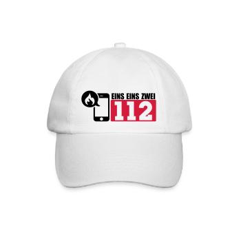 Feuerwehr 112 - Baseballkappe - Weiß/Weiß - Vorne