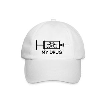 my drug - Baseballkappe - Weiß/Weiß - Vorne