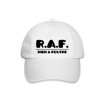 RAF - Fuck :) - Baseballkappe - Weiß/Weiß - Vorne