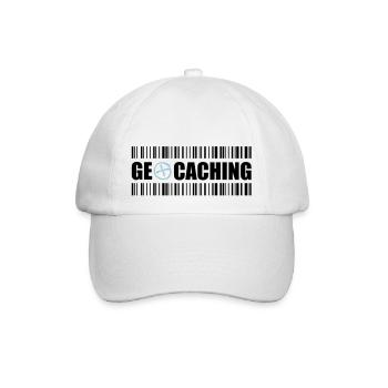 Geocaching Barcode - 2colors - 2O12 - Baseballkappe - Weiß/Weiß - Vorne