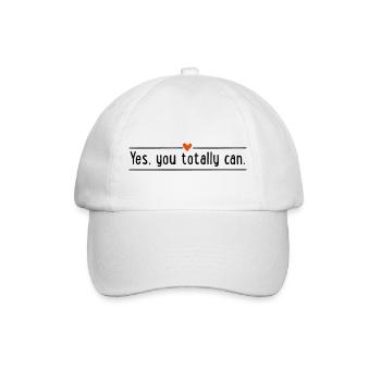 Yes, you totally can - Baseballkappe - Weiß/Weiß - Vorne