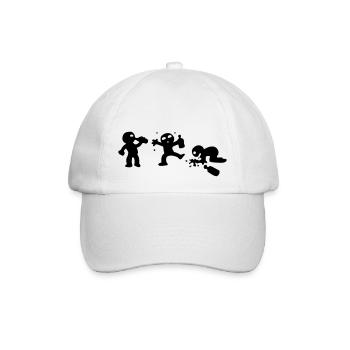 betrunken - Baseballkappe - Weiß/Weiß - Vorne