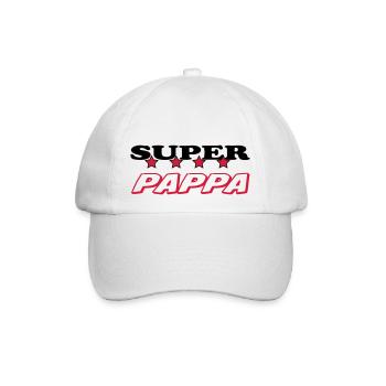 Super pappa - Baseballkappe - Weiß/Weiß - Vorne