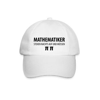 Mathematiker PIPI - Lustige Lehrer Sprüche - Baseballkappe - Weiß/Weiß - Vorne