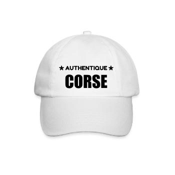 Corse / Corsica / Maure / Corso / Bastia - Baseballkappe - Weiß/Weiß - Vorne