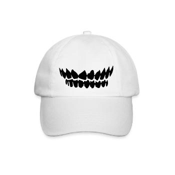 Zähne - Baseballkappe - Weiß/Weiß - Vorne
