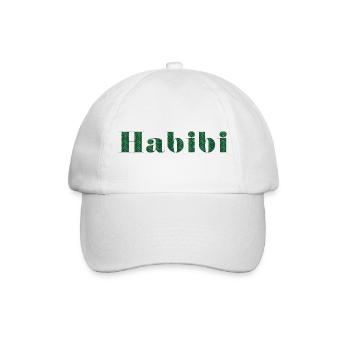 Habibi zellige grün chevron - Baseballkappe - Weiß/Weiß - Vorne