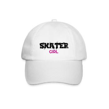 Skater, Skater Mädchen, Skater-t-Shirts, Skater Hoodi - Baseballkappe - Weiß/Weiß - Vorne