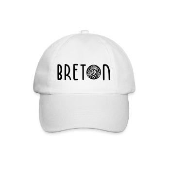 Bretonisch - Bretagne - Baseballkappe - Weiß/Weiß - Vorne