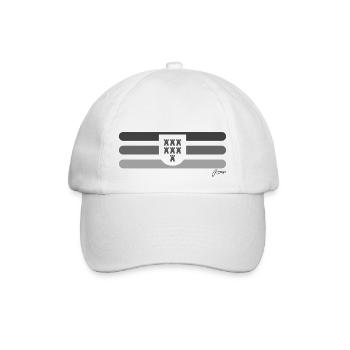 Pongratz Design | Modernes siebenbürgisches Design - Baseballkappe - Weiß/Weiß - Vorne