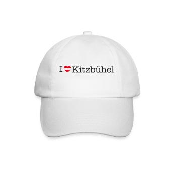 I love Kitzbühel - Baseballkappe - Weiß/Weiß - Vorne