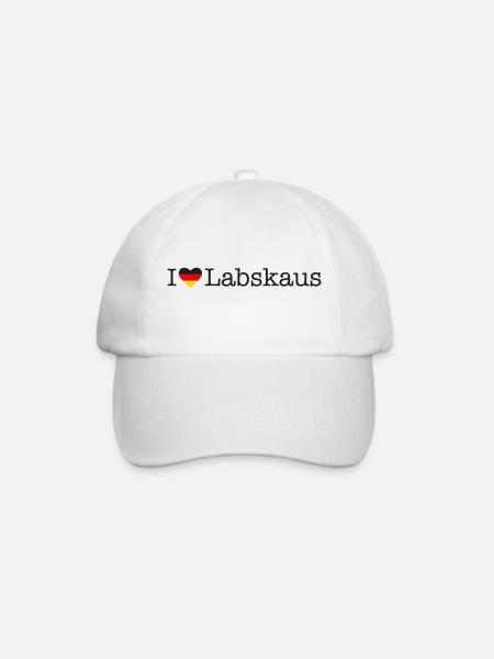 I love Labskaus - Baseballkappe - Weiß/Weiß